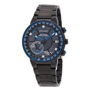 Citizen Satellite Wave Perpetual World Time Black Dial Men's Watch CC3038-51E